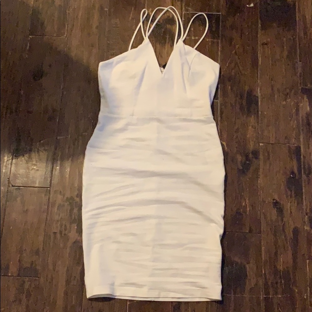 White tight dress (knee)